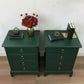 Stag minstrel bedside cabinet in dark green
