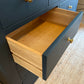 Newly refurbished solid oak chest of drawers bank of drawers dresser blue sideboard