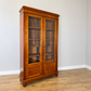 Bookcase Antique French Style Glazed Display Cabinet Walnut Sideboard LOT 6521