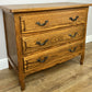 Chest of Drawers Vintage French Louis Oak 3 Drawers Carved Cabinet LOT 6256