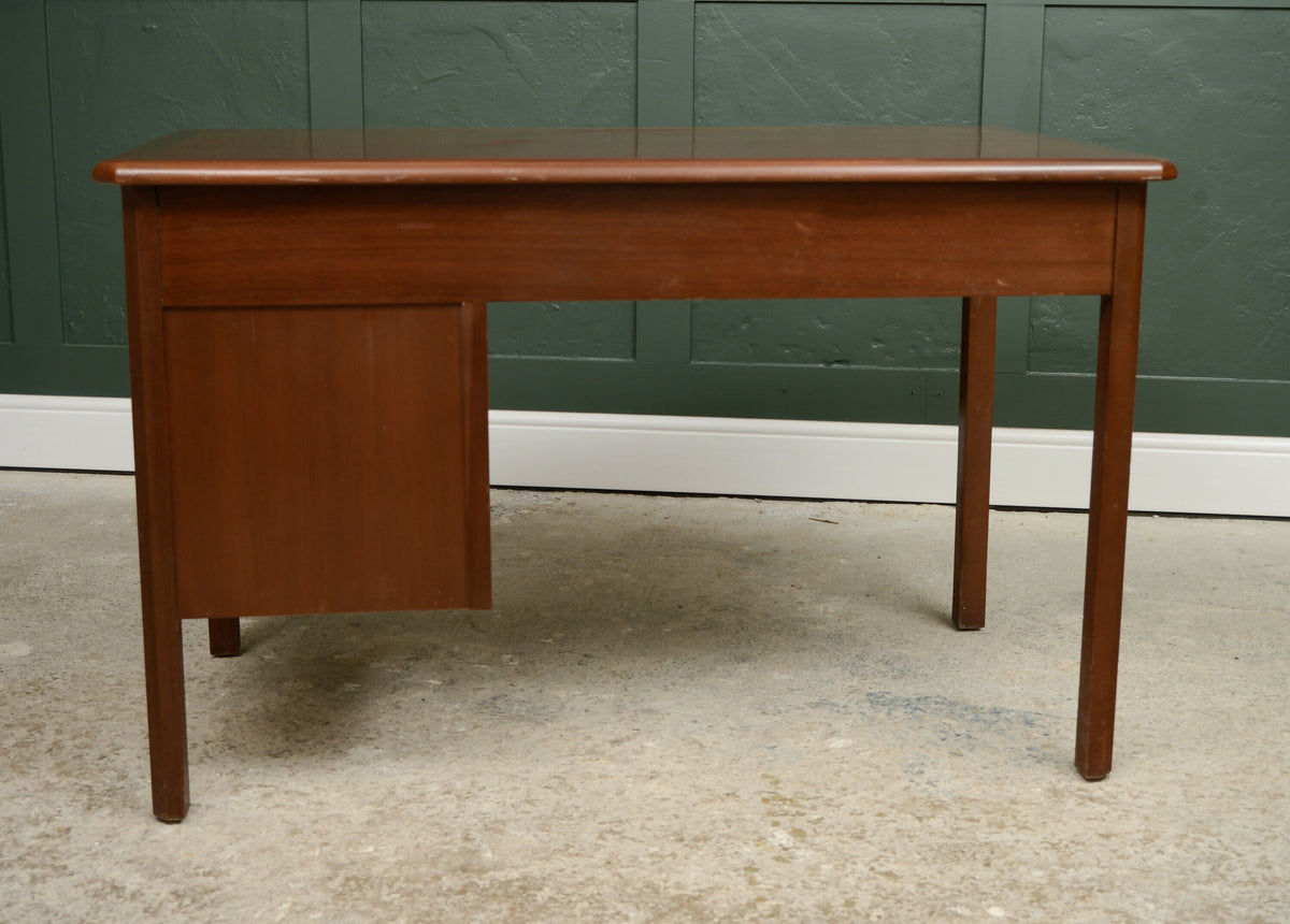 Vintage Home Office Desk with Drawers - Mahogany Finish