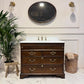 Width 102cm - Oak Vintage Bathroom Vanity Unit