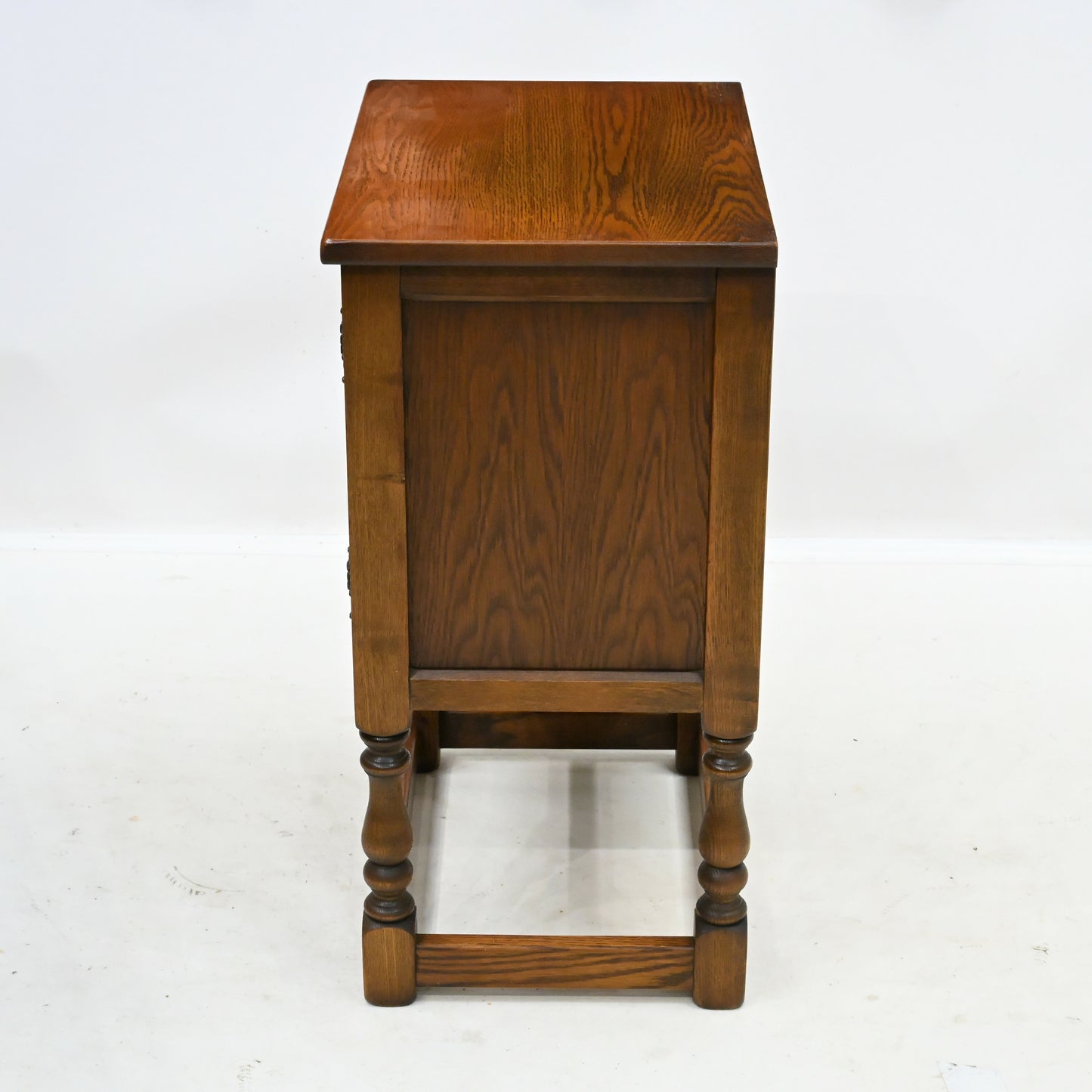 Old Charm Pedestal Cupboard Cabinet Linenfold Doors Tudor Brown FREE UK DELIVERY. SBR10924/0909E