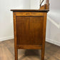 Vintage Oak Dressing Table with Mirror – 3 Drawer Vanity on Castors