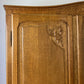 Wardrobe Vintage French Louis Oak Triple Door Carved Armoire Cabinet LOT 6535