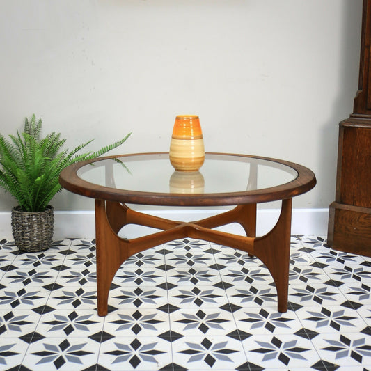 Stonehill Teak Coffee Table Round Mid Century Stateroom Range 1960s