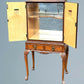Queen Anne Figured Walnut Cocktail Cabinet / Drinks Cabinet