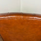 Tan Leather Chesterfield Style Wingback Armchair