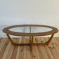 Mid Century Teak Coffee Table with Glass Top