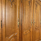 Wardrobe Vintage French Louis XVI Style Oak Four Door Carved Armoire LOT 6503