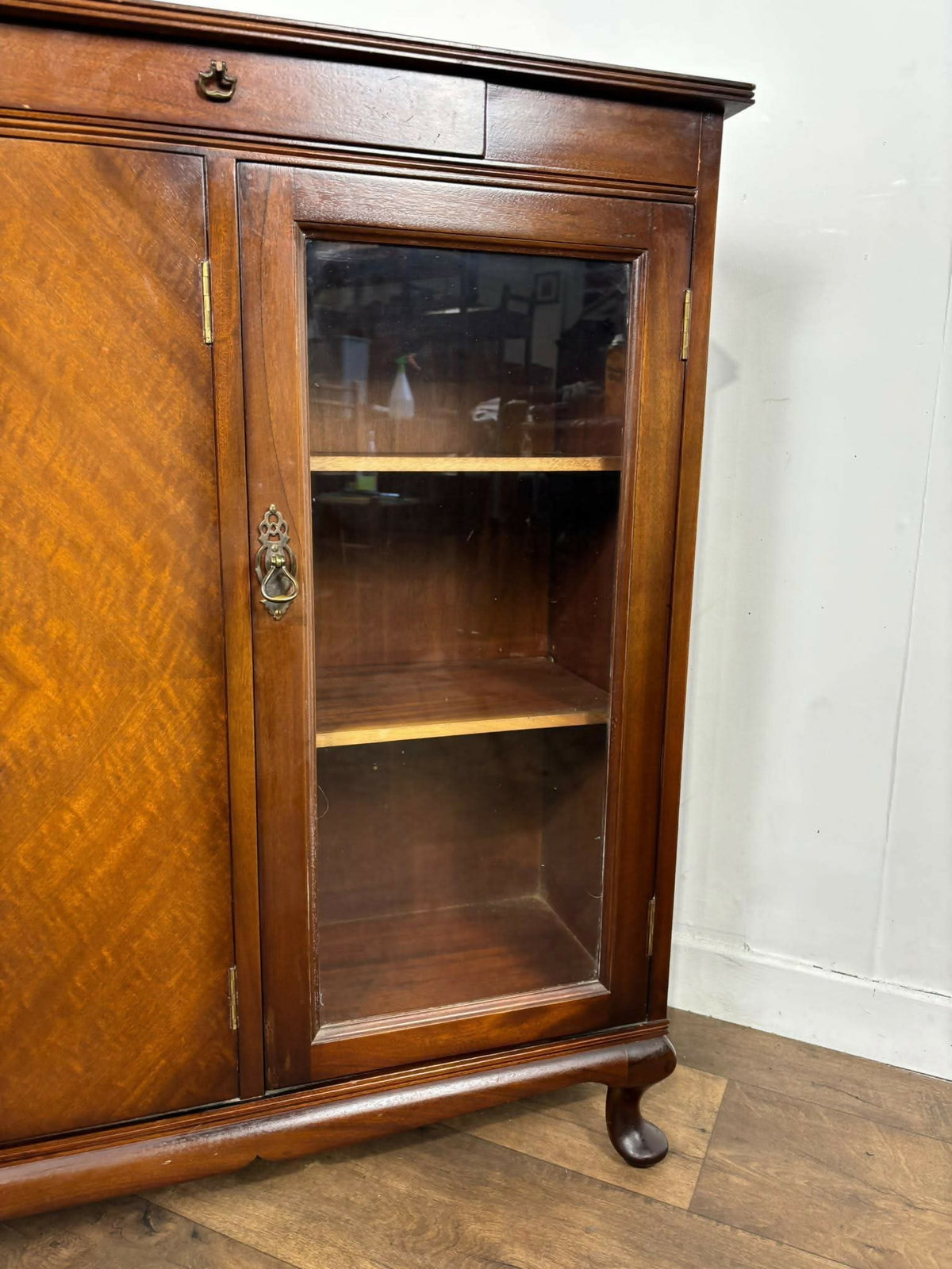 Reproduction Mahogany Glazed Bookcase