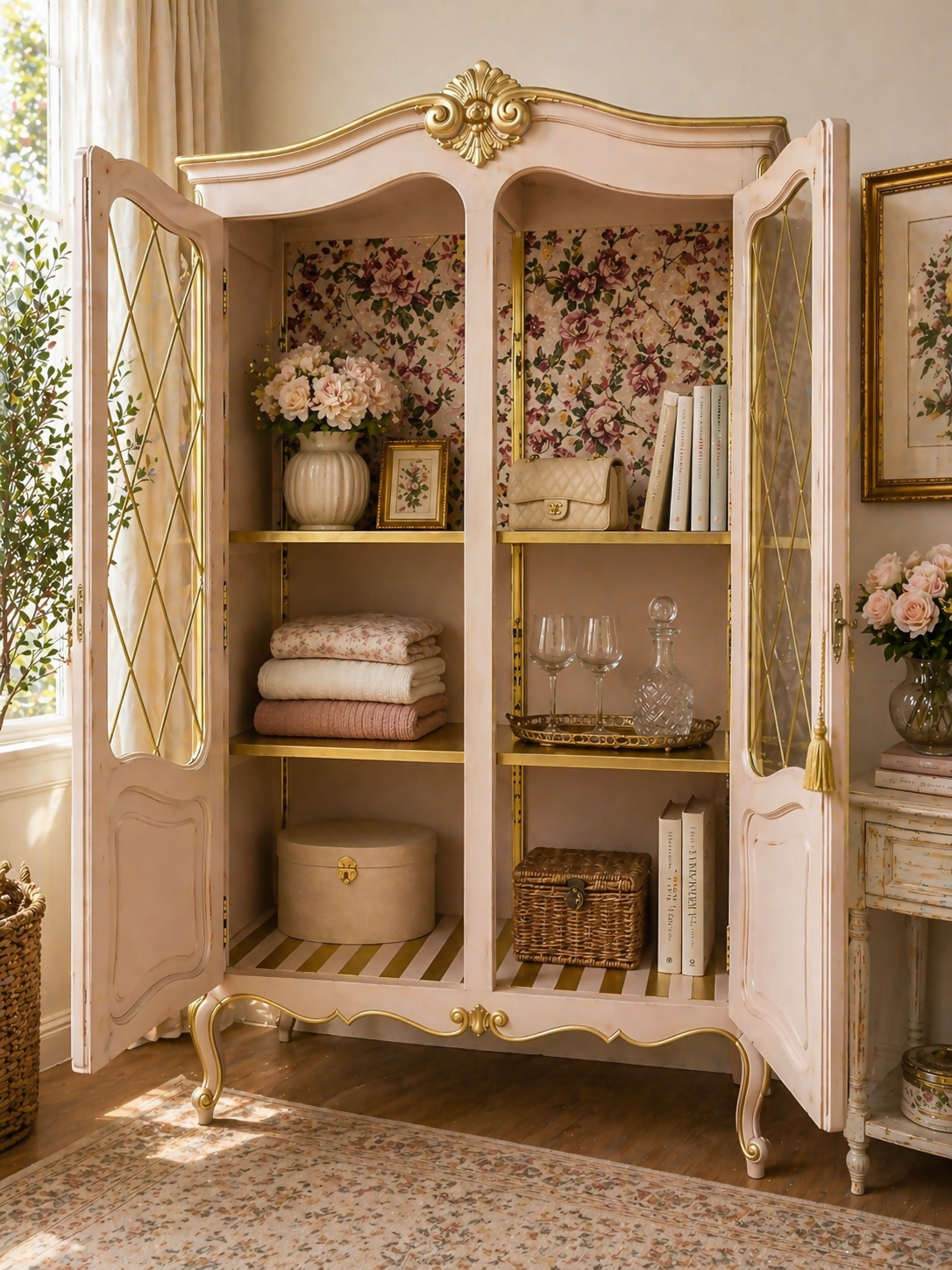 For commission pink floral design