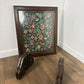 Vintage oak Framed Floral Tapestry Fire Screen