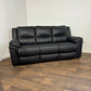 Albion Static Faux Leather Three Seater Sofa