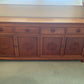 LARGE VINTAGE ORIENTAL CHINESE CARVED SOLID HARDWOOD SIDEBOARD
