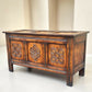 Carved Oak Blanket Box / Trunk G,T. Rackstraw of Worcester