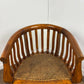 Antique Style Hardwood Bergère Chair with Cane Seat & Cabriole Legs