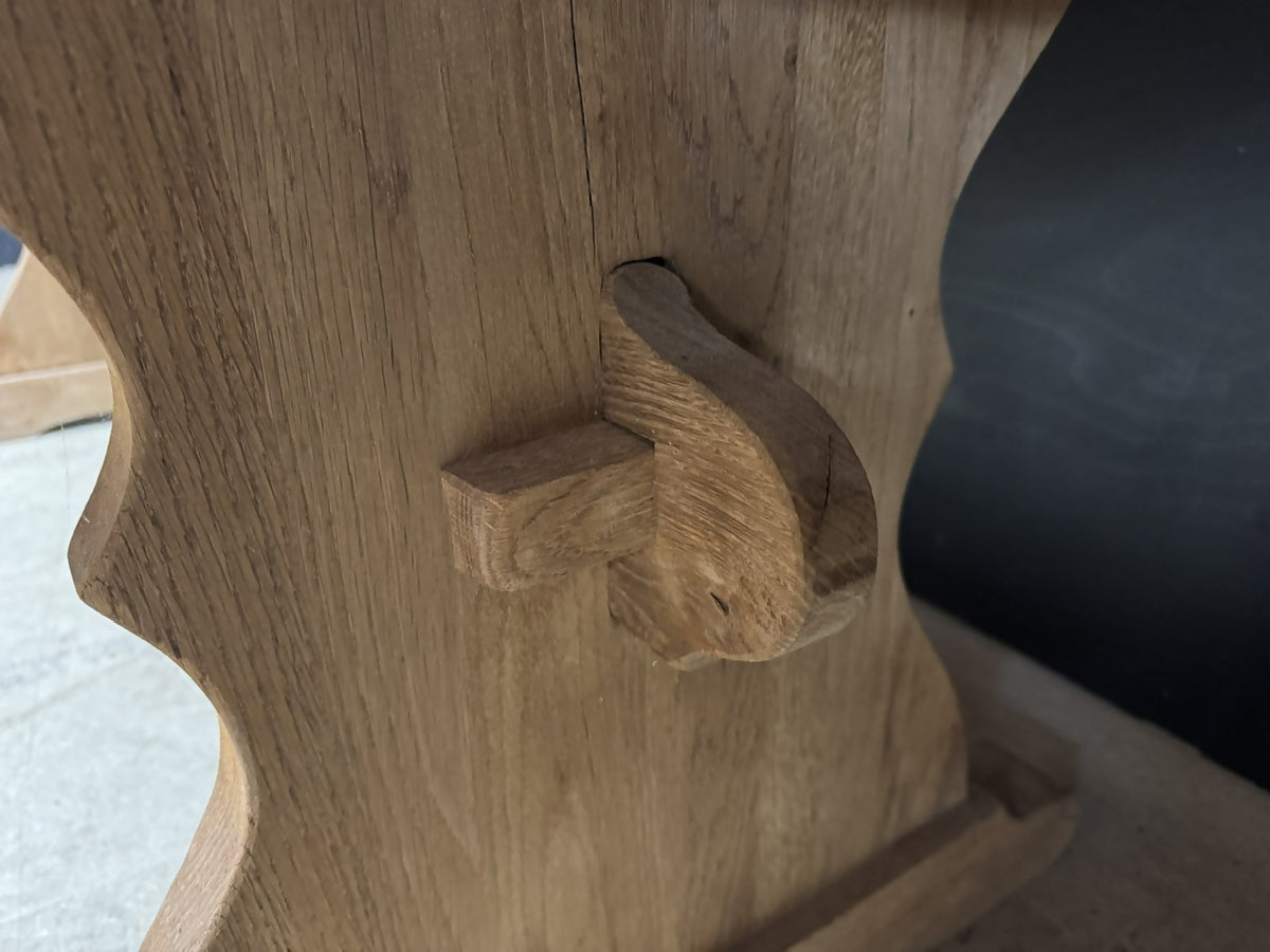 French Bleached Oak Farmhouse Dining Table