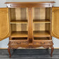Cabinet Vintage French Louis XIV Oak Sideboard with Carved Cupboard LOT 4471