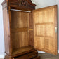 Wardrobe Antique French Style Burr Walnut Mirrored Carved Armoire LOT 6512