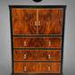 Vintage Art Deco Tallboy Cabinet, Refinished Restored Bespoke Design, Handmade