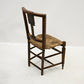 Set of 7 Georgian Dining Chairs With Rush Seats Back Carvings FREE UK Delivery. SBR10037/0502E