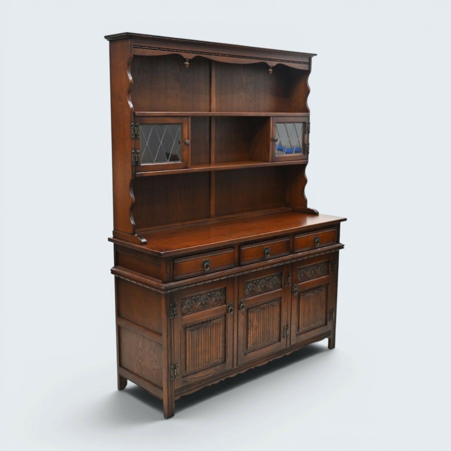 Old Charm Oak Dresser In Tudor Brown 4ft 6" Wide Door & Drawer FREE UK* Delivery