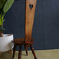Vintage Beech And Oak Heart Back Chair