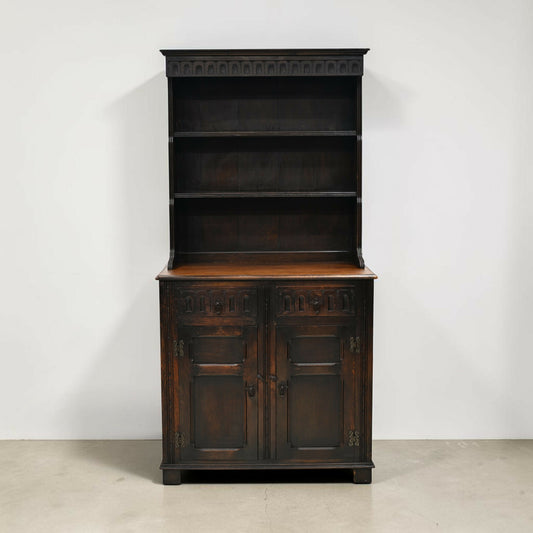 Traditional Dark Oak Dresser with Drawers & Cupboard Georgian FREE UK Delivery*
