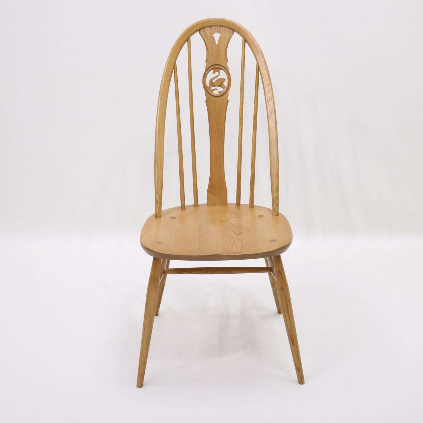 4 Ercol Windsor Swan Bow Back Dining Chairs Light Finish FREE UK Delivery. SBR9279/2506D