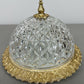 Ceiling Lamp Vintage French Brass Crystal Glass Chandelier Pendant LOT 6470