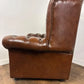 Brown Leather Button Back Chesterfield Arm Chair