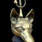 Pair of Antique Brass Fox Head Door Porters or Door Stops