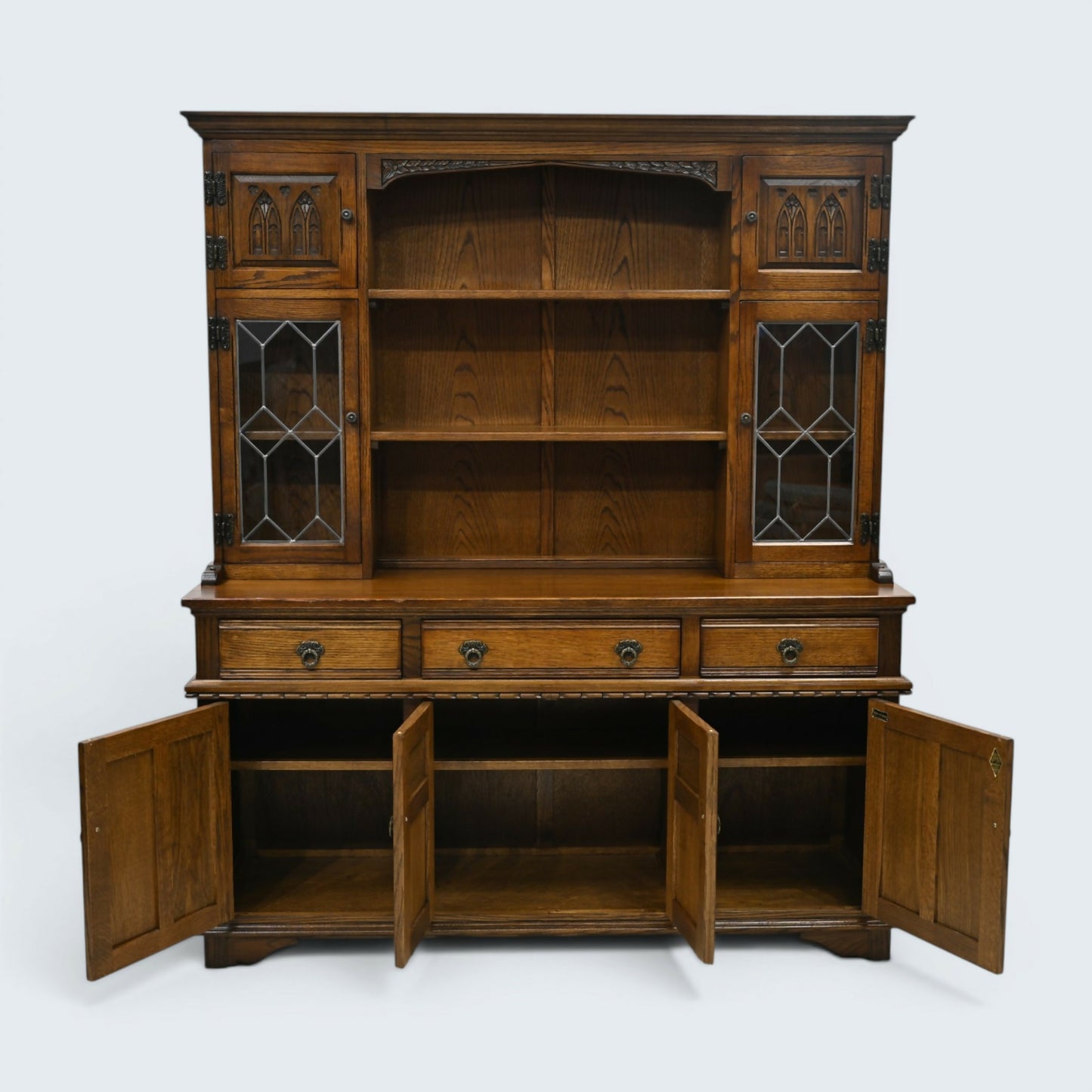 Old Charm Oak Dresser Warwick Light Oak Finish Sideboard FREE UK Delivery*