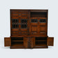 Old Charm Large Wall Unit Bureau Drinks Oak Tudor Brown Finish FREE UK Delivery*