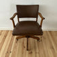 Antique Oak Captain's Swivel Chair, Edwardian Vintage Office Desk Chair, Period Revolving Chair, Victorian Study Seat, Home Office Furniture