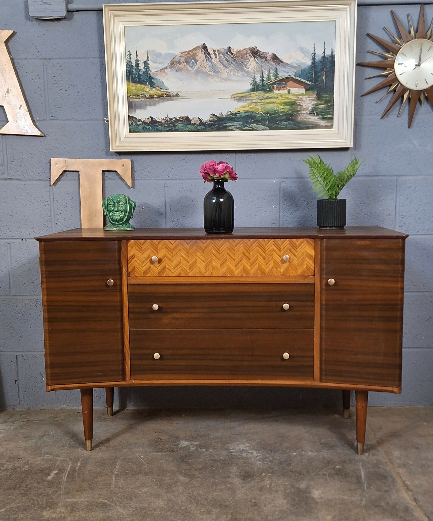 SIDEBOARD BY UNIFLEX ~ MID CENTURY ~ VINTAGE ~RESTORED