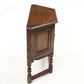 Old Charm Canted Table With Cupboard Finished In Tudor Brown FREE UK Delivery. SBR8978/1004D