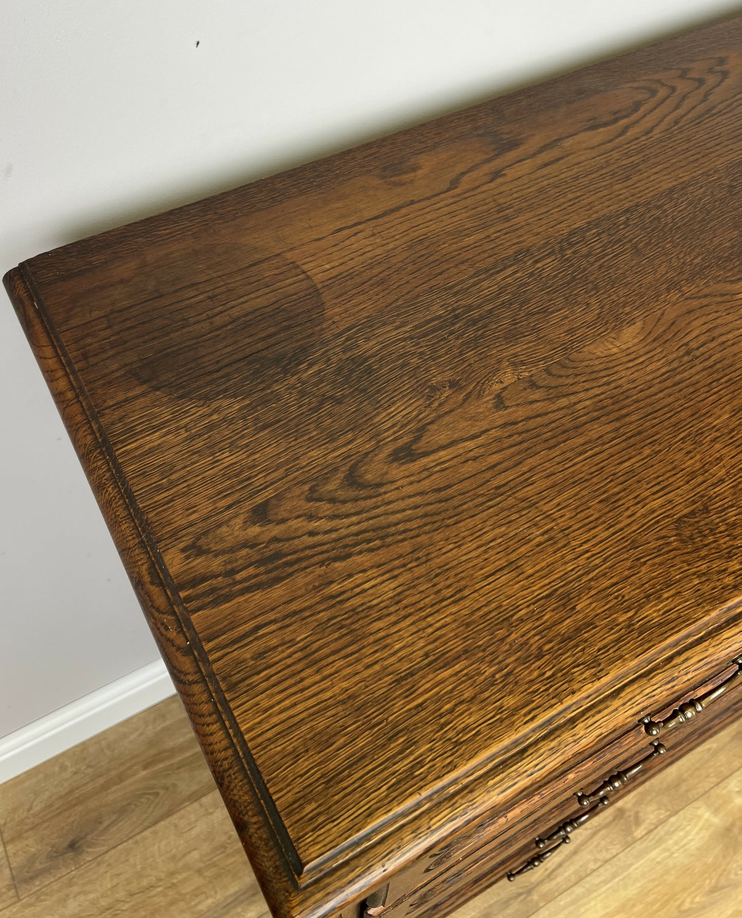 Chest of Drawers Vintage French Louis Oak 4 Drawers Carved Cabinet LOT 6269
