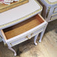 Dusky pink louis bedside cabinets