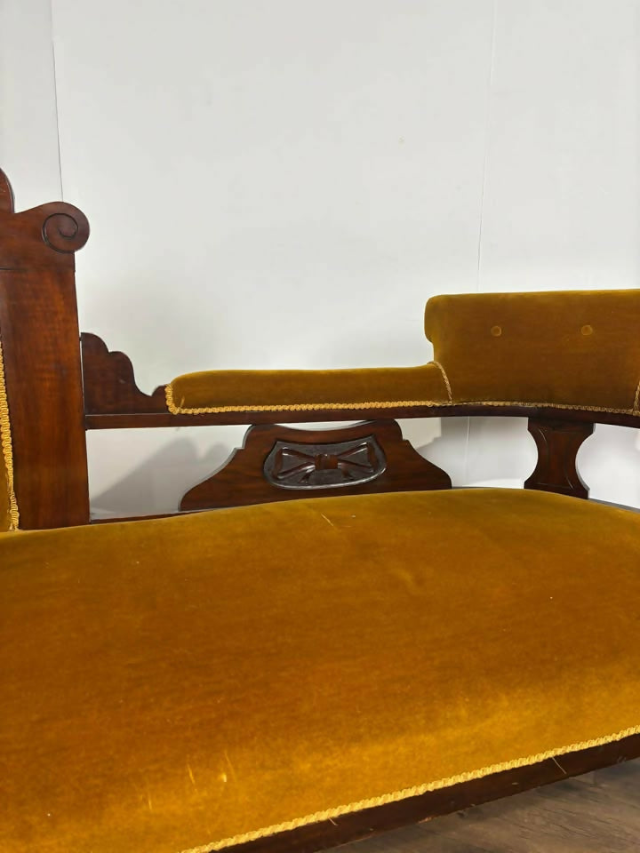 Edwardian Mahogany Framed Salon Settee