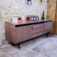 Mid Century Long Sideboard - Melamine - Tapered Legs - 1960s