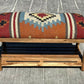 Beautiful Contemporary Kilim Kelem Flat Weave Upholstered Bench Seat With Rack
