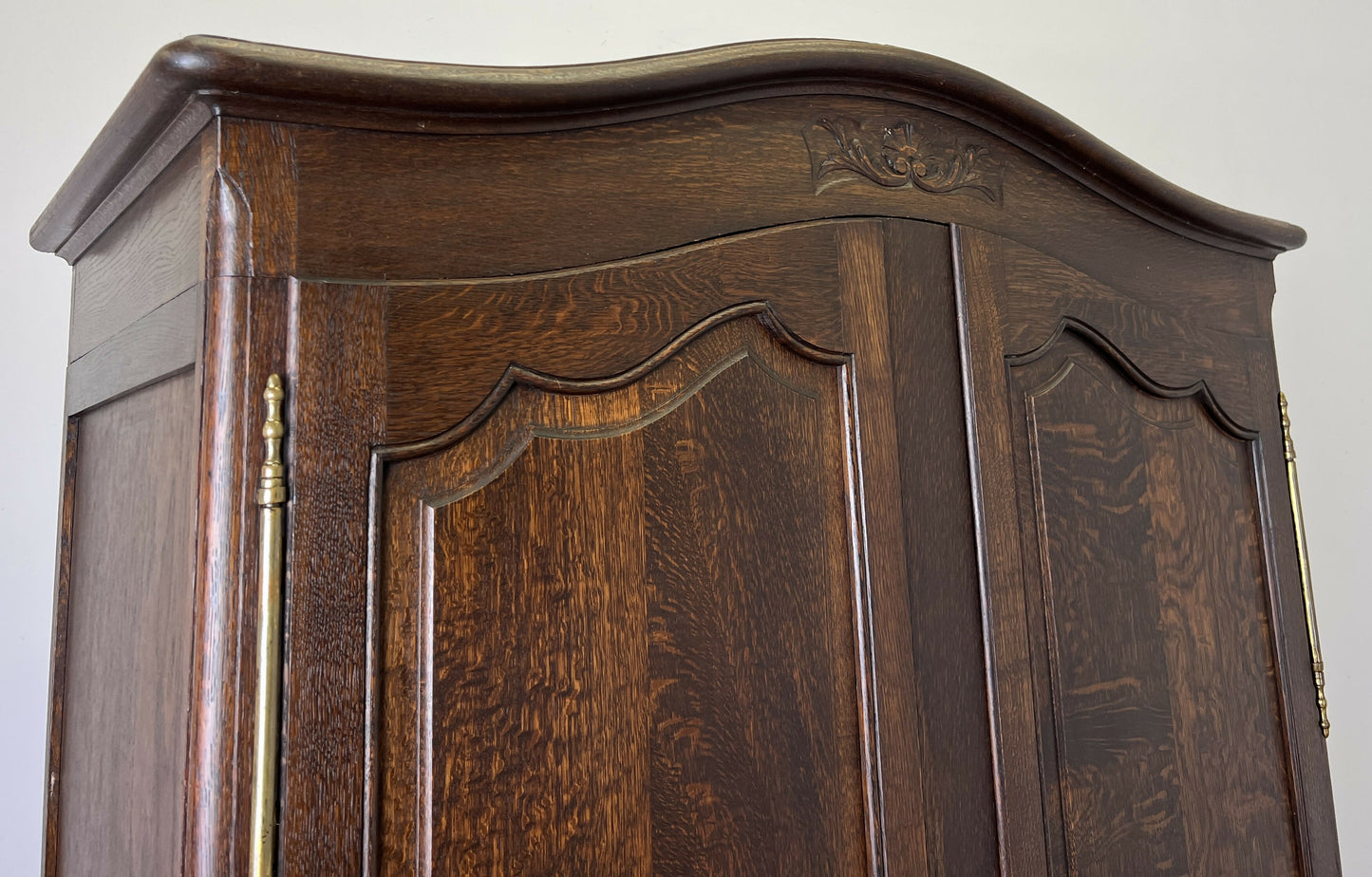 Wardrobe Antique French Louis XVI Style Oak Two Door Carved Armoire LOT 6466