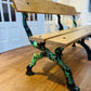 Heavy Cast Iron and Oak Garden Bench