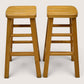 Pair Of Breakfast Bar Stools 66cm Seat Height Vintage Beech FREE UK Delivery*