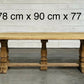 Large French Bleached Oak Farmhouse Dining Table