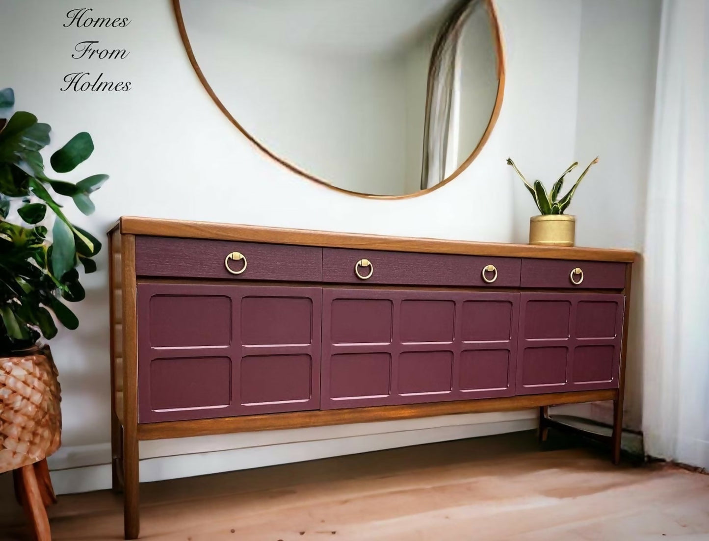 Available for commission Nathan sideboard / mcm/ vintage / retro / custom / hand painted / rare / teak / drinks cabinet / mid century