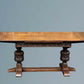Large Oak Draw Leaf Dining Table