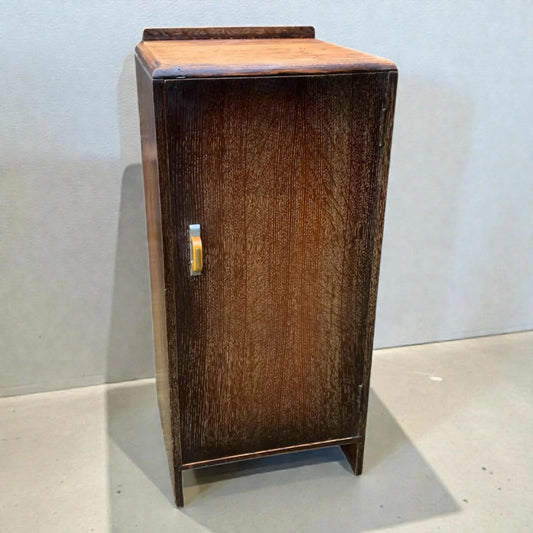 Vintage Art Deco Oak bedside cupboard side table